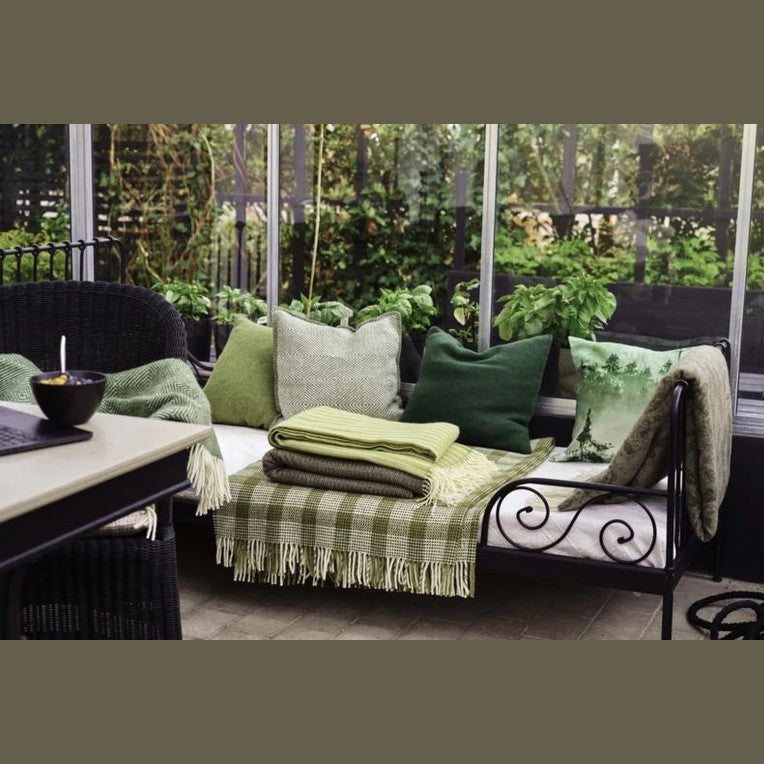 klippan Hampton green 100% lambswool