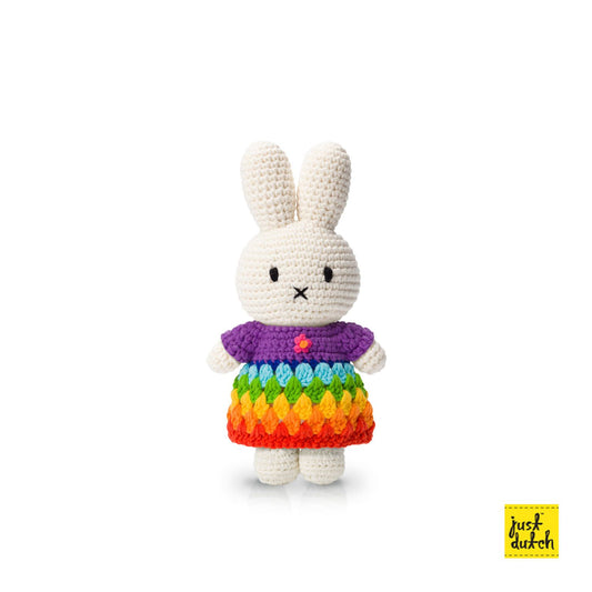 miffy / nijntje handmade and her bright rainbowdress