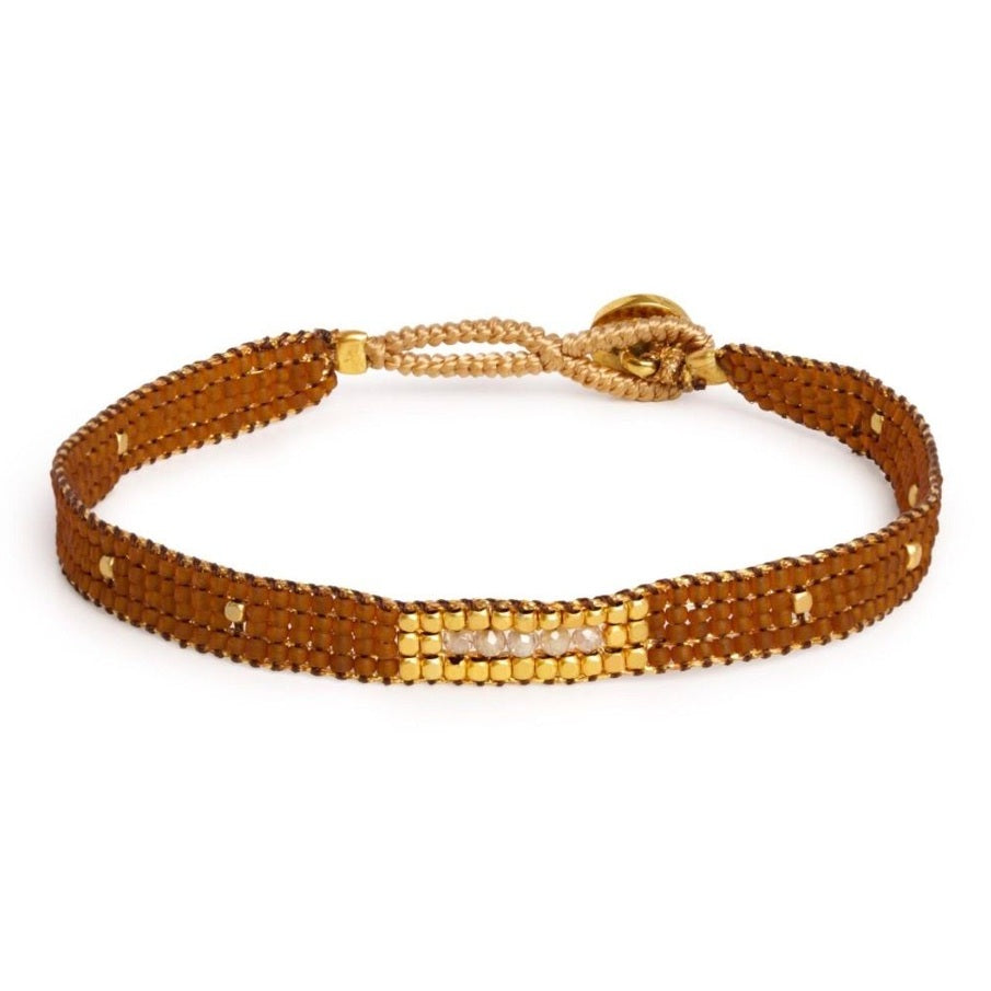 Ibu bracelet jill 5 stones brown