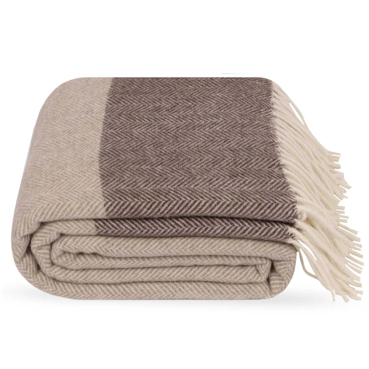 Belpo Wallace Plaids - 100% Australian Wool Natural Brown