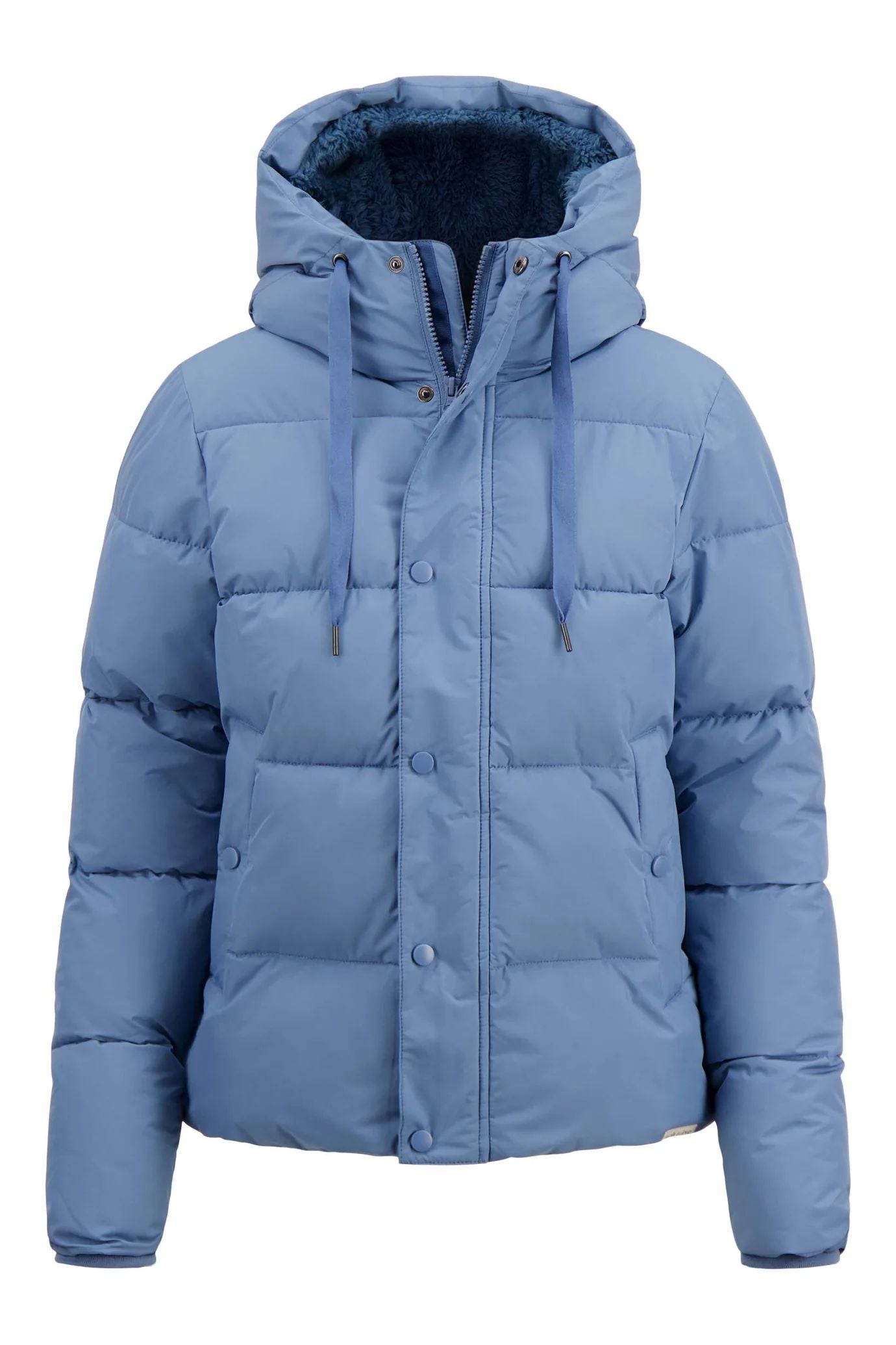 Zusss bubblecoat met teddy details Ice blue