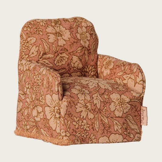 Maileg folding chair mouse flower