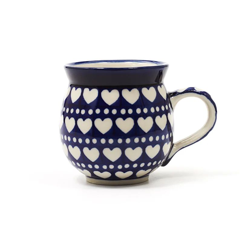 Bunzlau Mug Farmer 240 ml White Hearts