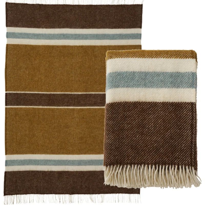 Klippan gotland stripe walnut/caramel