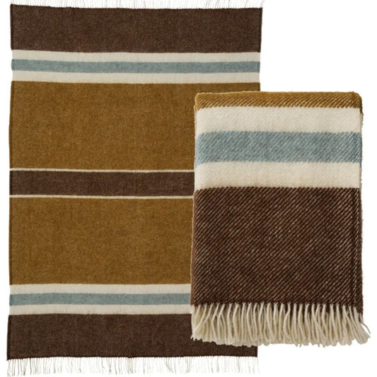 Klippan gotland stripe walnut/caramel