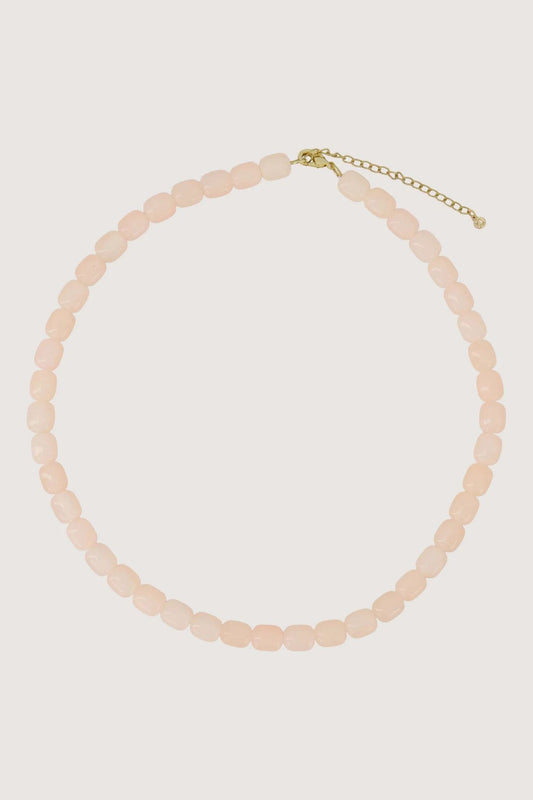 Smalle kralen ketting soft pink