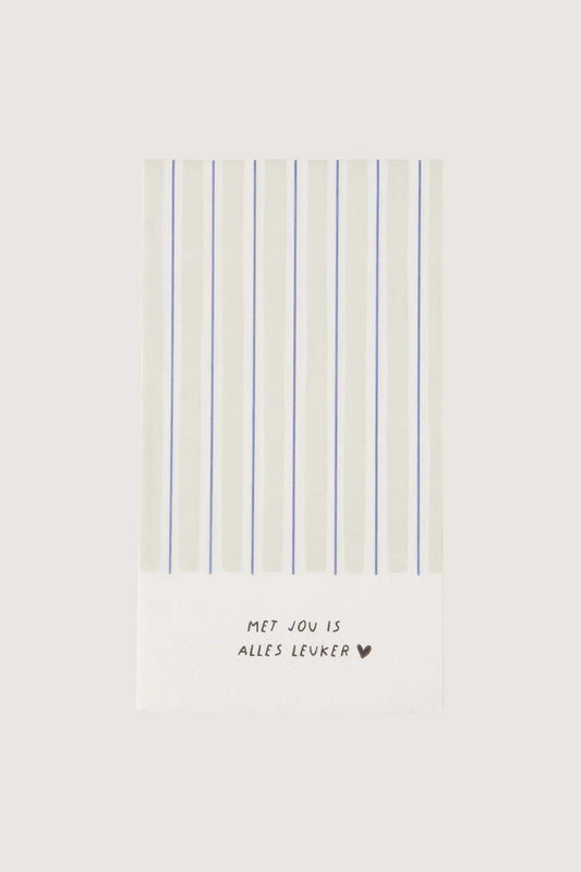 Zusss servetten rechthoek met jou is alles leuker