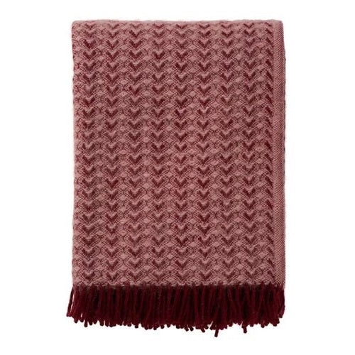 Klippan ilse 100% lamswol bordeaux pink ( warm rood )