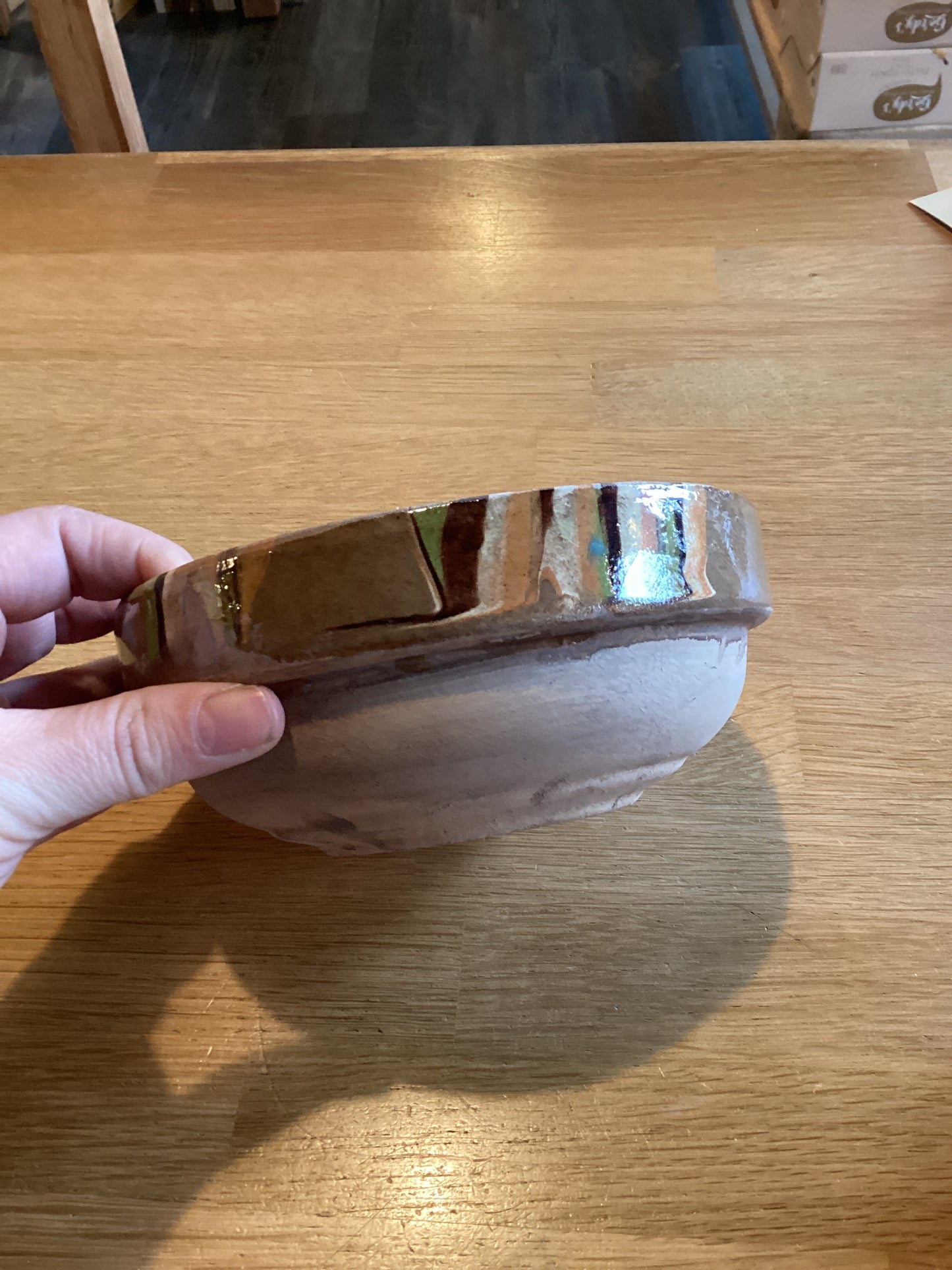 Handgeschilderd bowl bruin