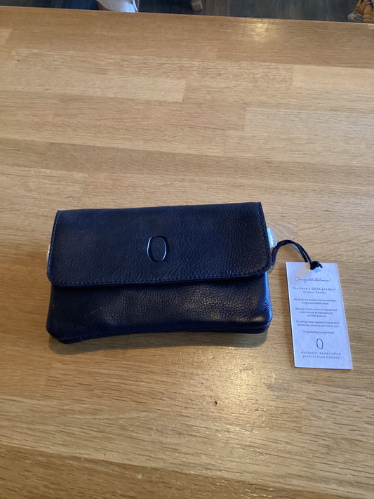 leren tas S zwart Qoss