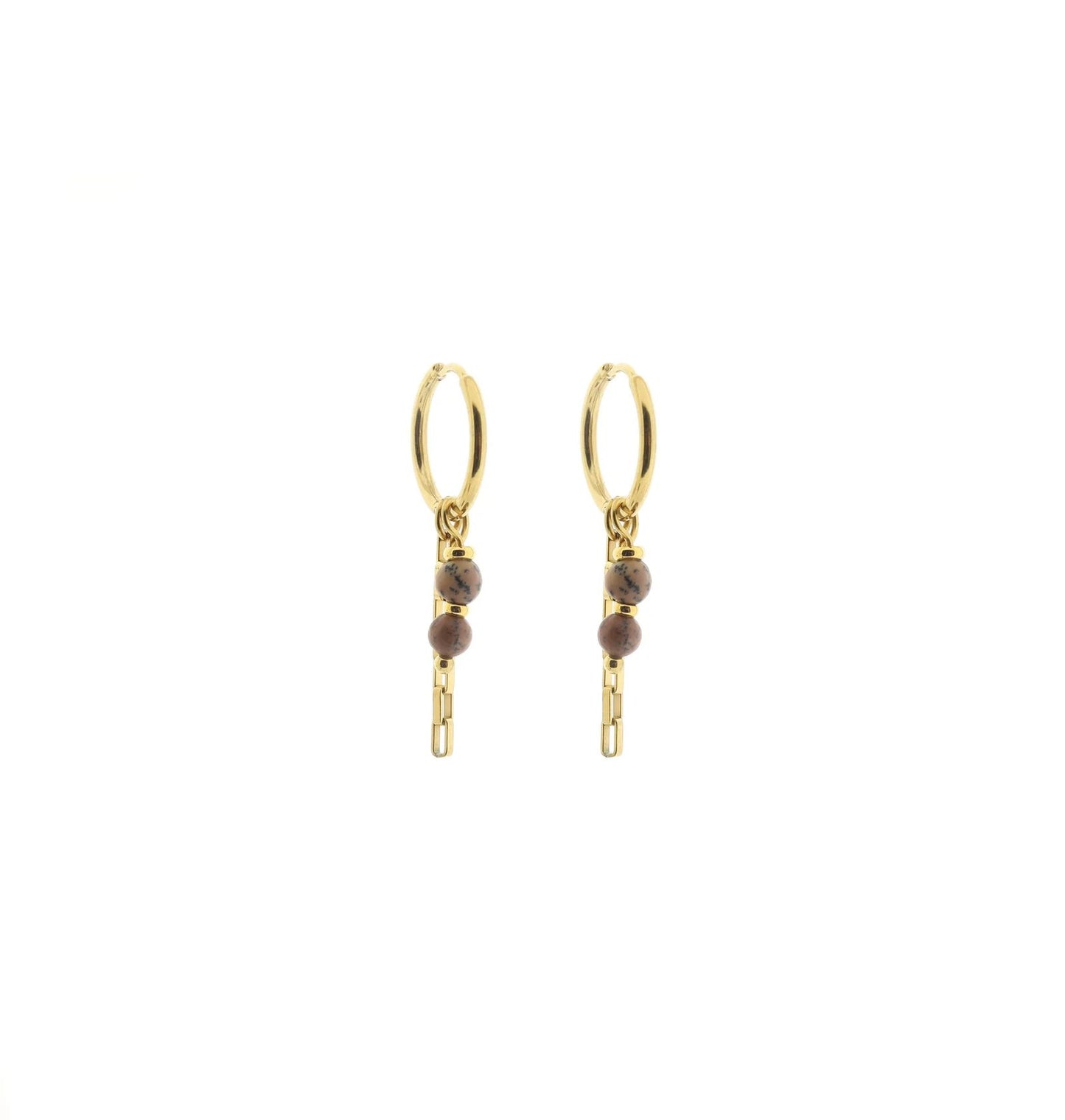Solid gold earring zina 4mm facet