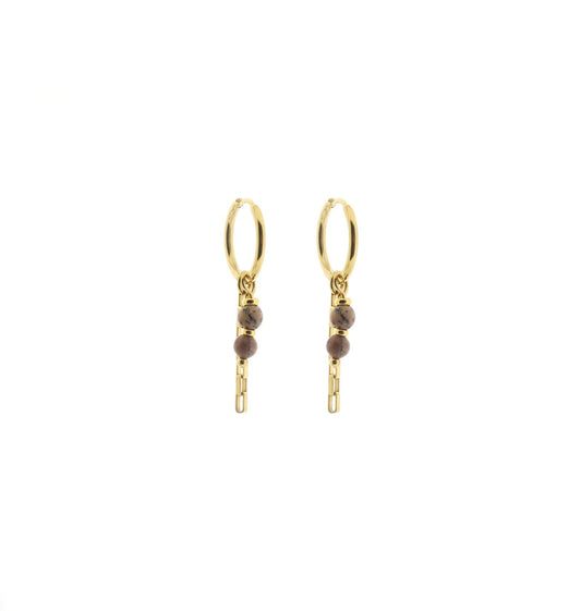 Solid gold earring zina 4mm facet