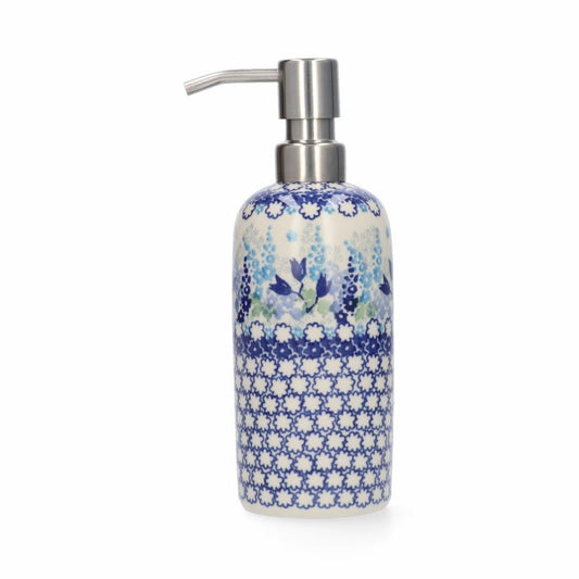 Soap dispenser high 350 ml blue garden