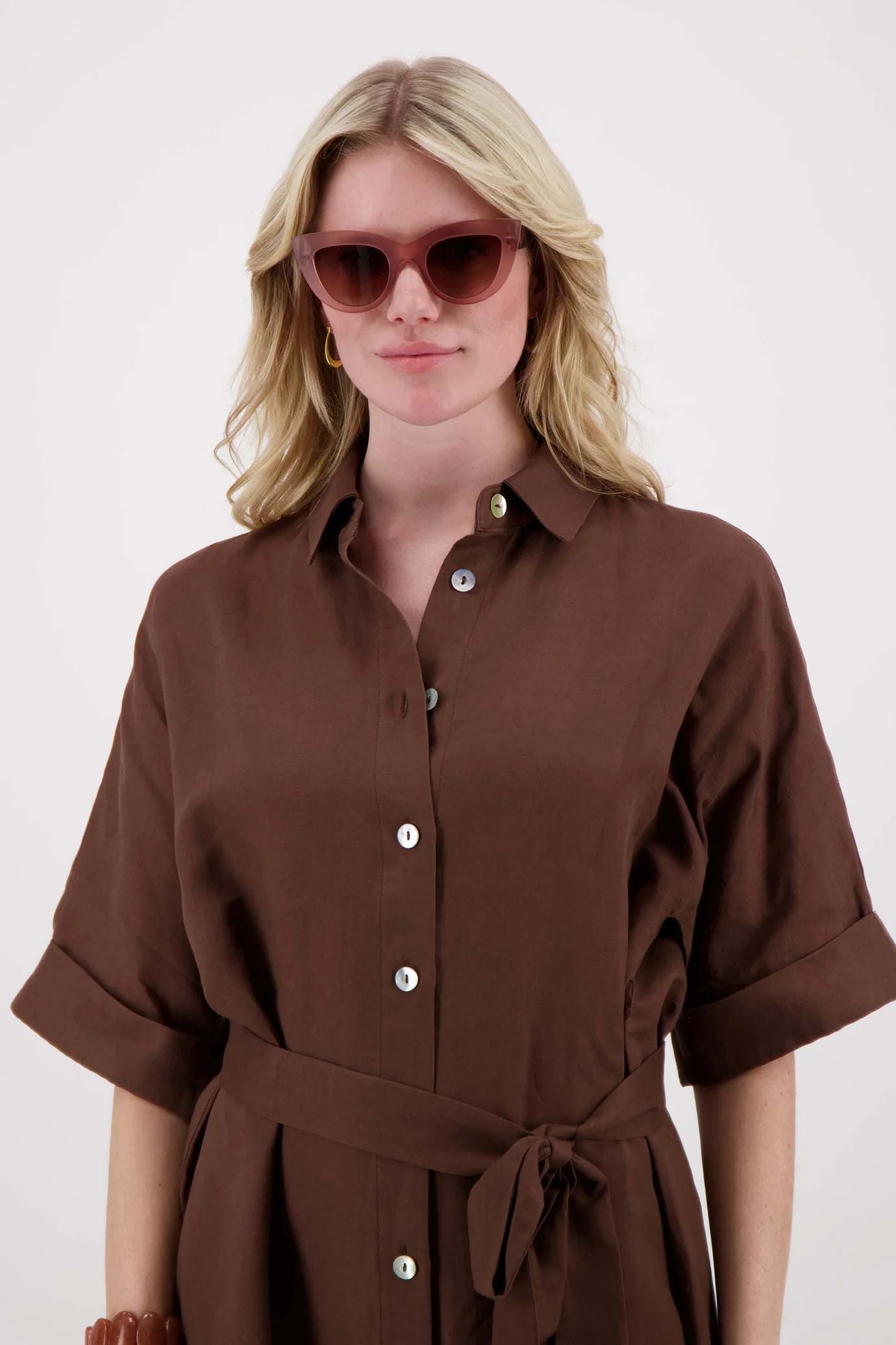 Zusss cat eye zonnebril met panterprint details incl koker