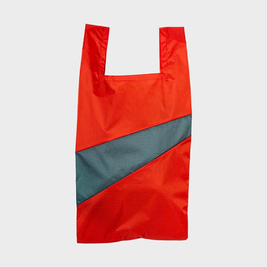 Susan Bijl the new shopping bag Red Alert & Pine MEDIUM