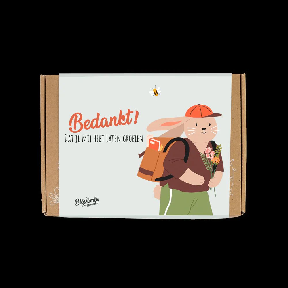 Blossombs gift box small leraar konijn
