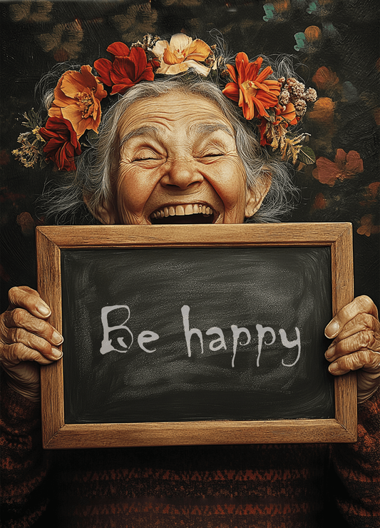 Jolly wrinkles ansichtkaart be happy