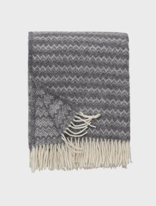 Klippan fjaltopp dark grey woven wool
