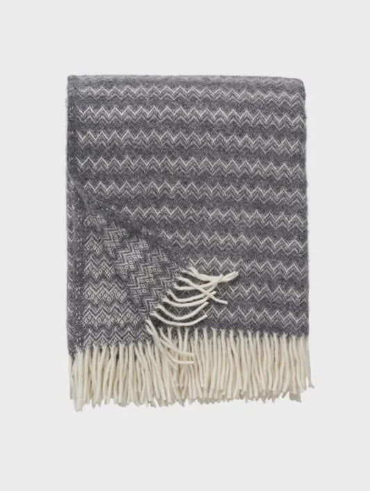 Klippan fjaltopp dark grey woven wool