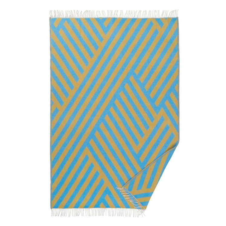 Klippan tangent blue/butter 100% lambswool