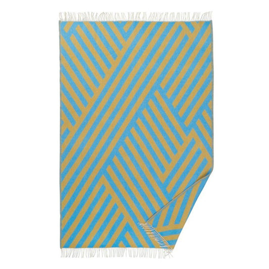 Klippan tangent blue/butter 100% lambswool