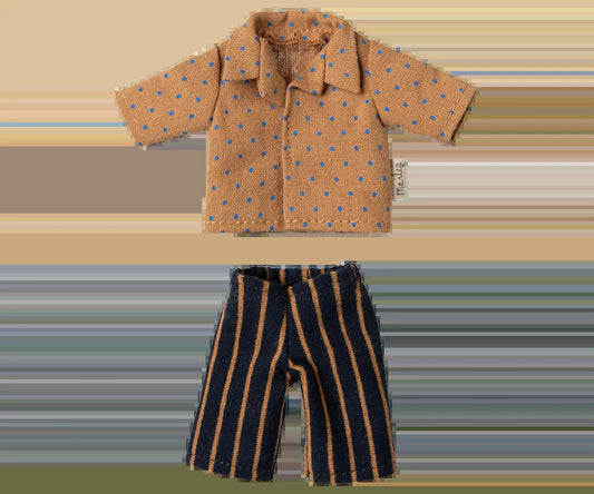 Maileg shirt and striped pants dad mouse