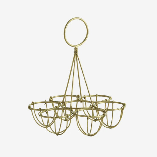 Madam Stoltz Iron egg holder gold