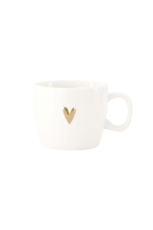 Zusss Cappuccino mok hartje goud