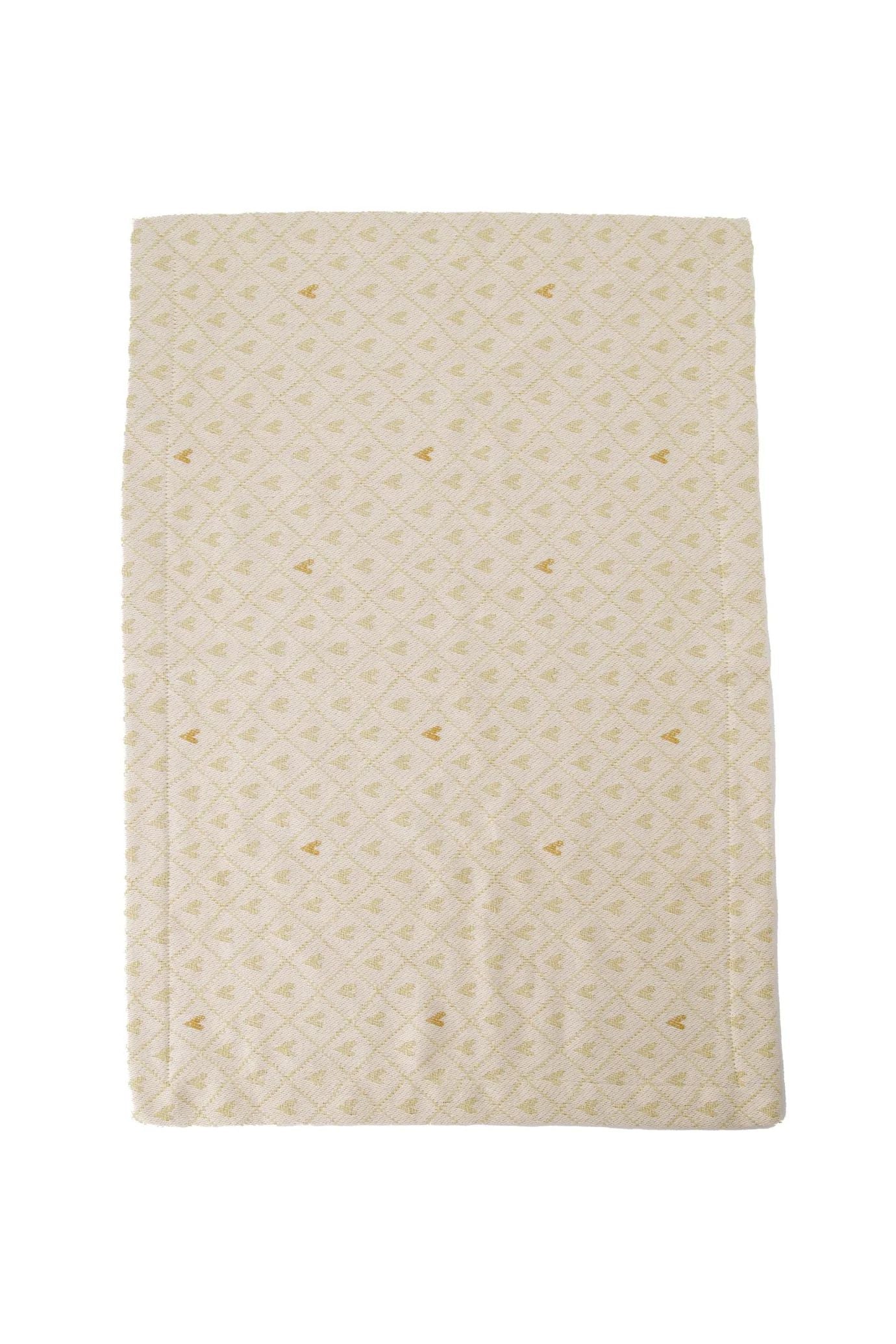 Zusss placemat hartjes wit/zand/goud