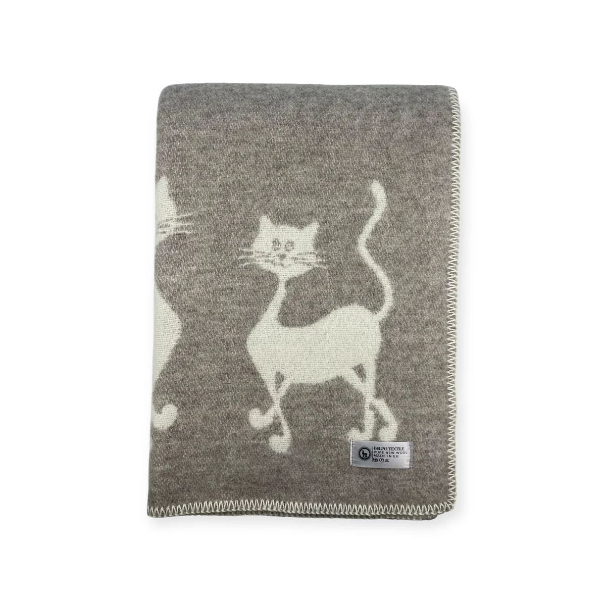 Cat Plaid - 90% Wool / 10% Cotton Beige