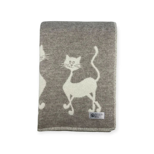 Cat Plaid - 90% Wool / 10% Cotton Beige