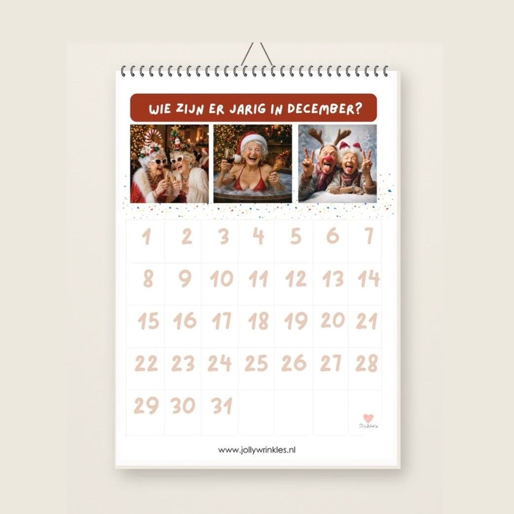 Jolly wrinkles verjaardags kalender
